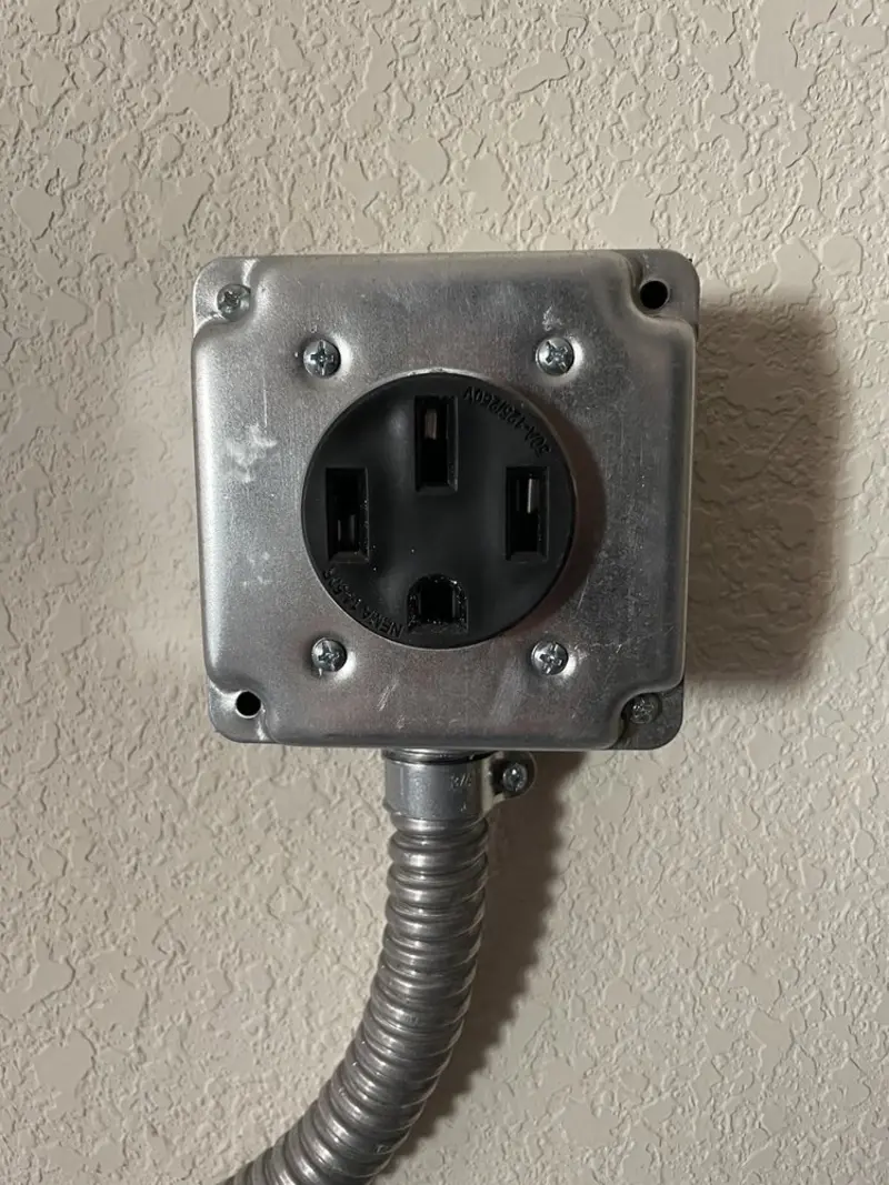 NEMA 14-50 outlet installed for Smart Home Electrical in Homeland Park