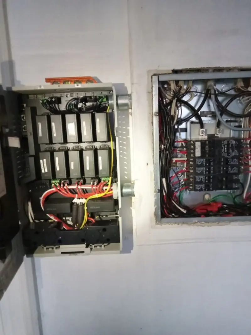 Electrical panel upgrade completed for Security Camera Wiring in Homeland Park